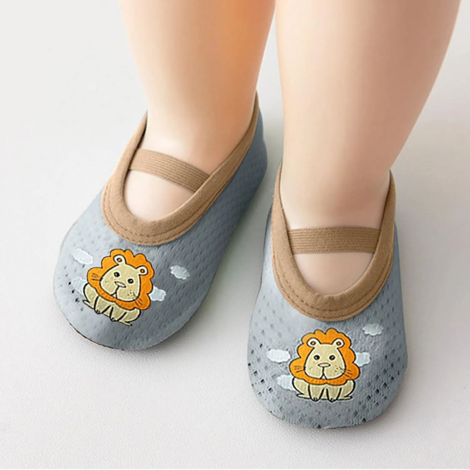 Infant Boys Girls Animal Prints Cartoon Socks Toddler Breathable Mesh The Floor Socks Barefoot Toddler Boys Dress Shoes