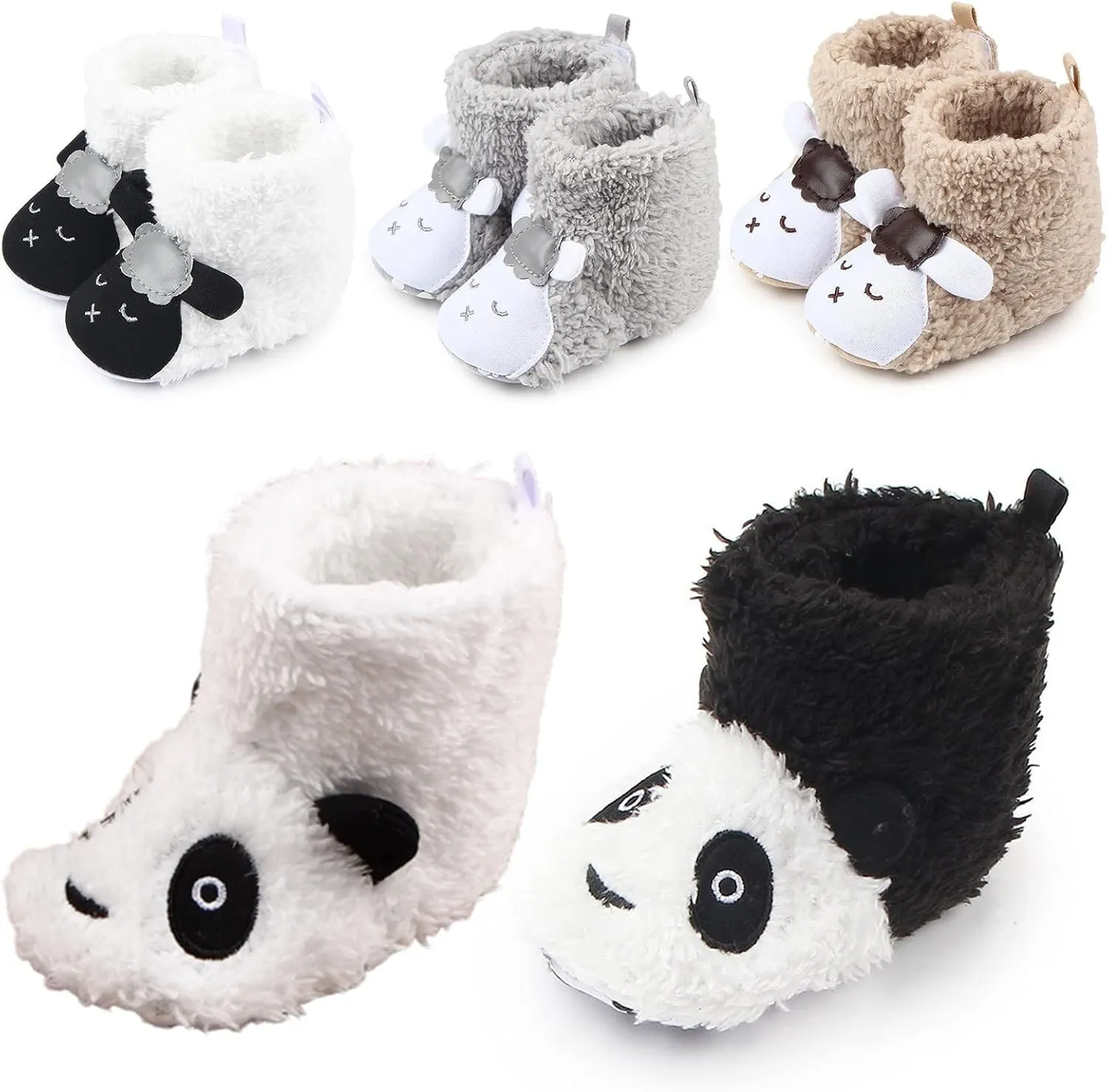 Infant Boys Girls Winter Boots Baby Newborn Cute Panda Cartoon Shoes Walking Shoes Flat Bottom Shoes Size 7 Toddler Shoes Girls