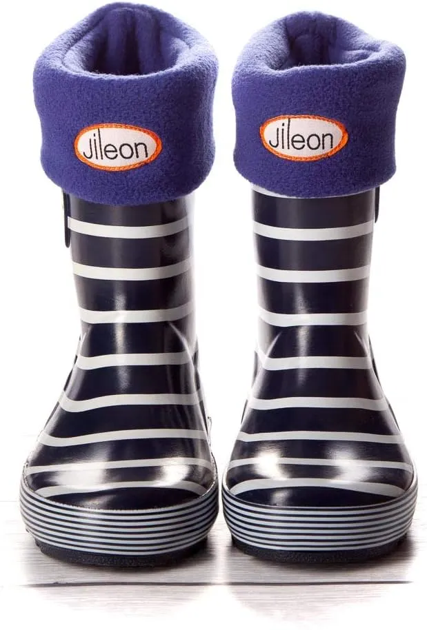 Jileon Warm and Cozy Rain Boot Liners for Boys and Girls - Pink and Blue Options