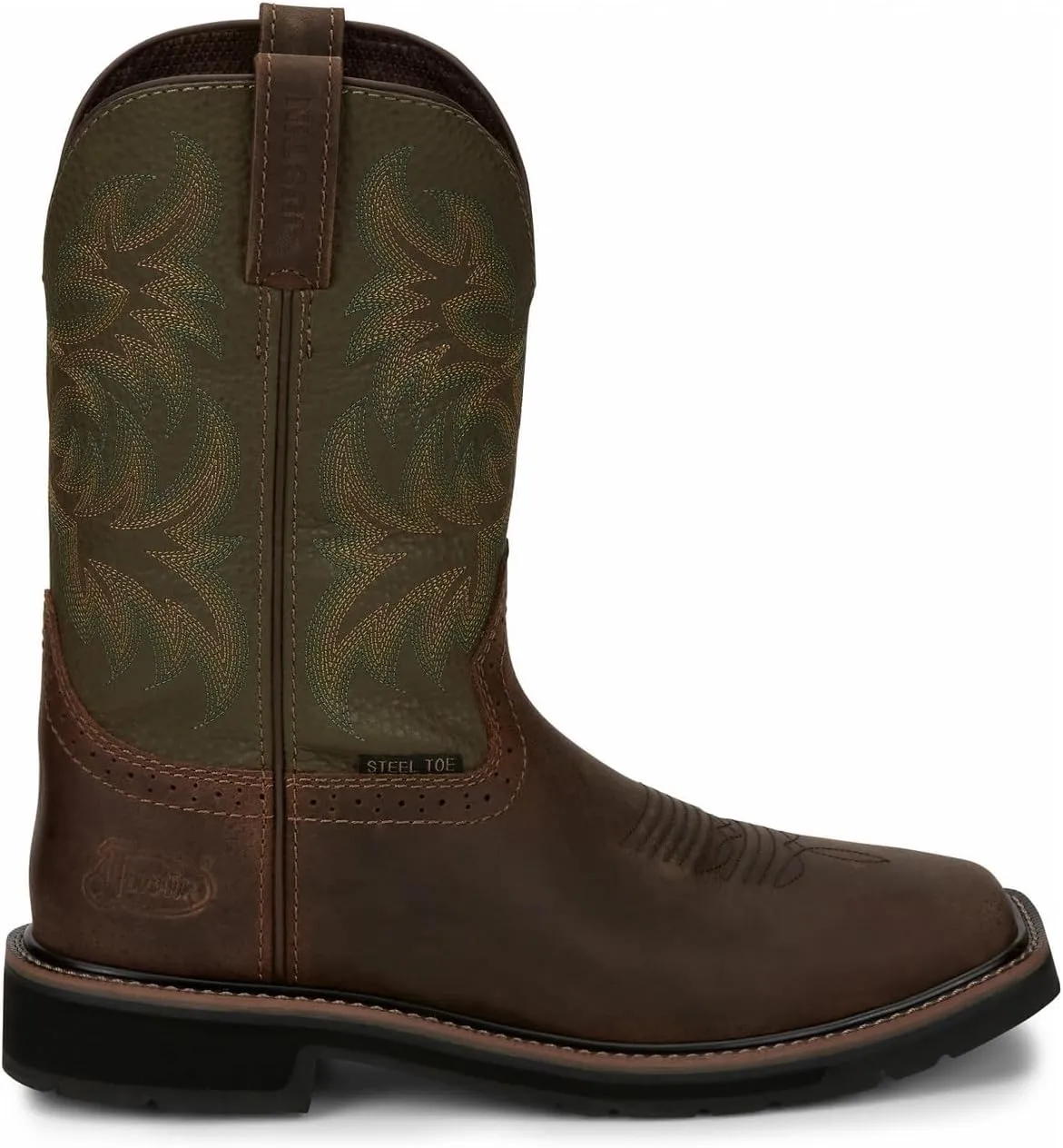 Justin Mens Stampede Driller Steel Toe Boots