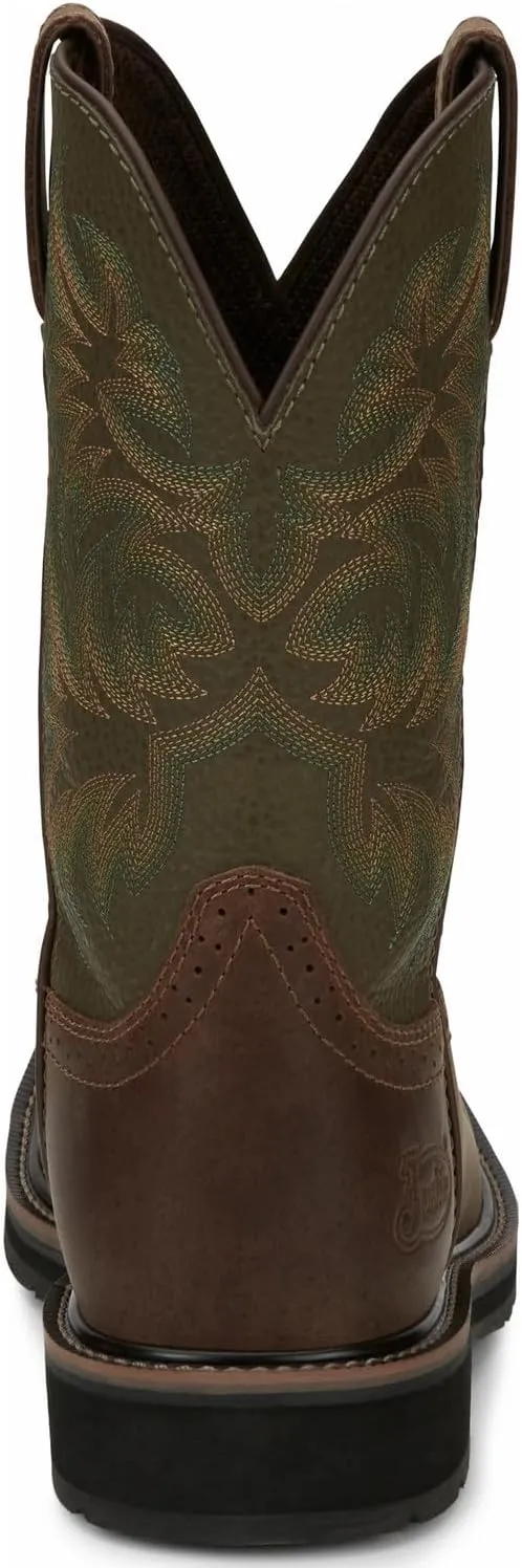 Justin Mens Stampede Driller Steel Toe Boots