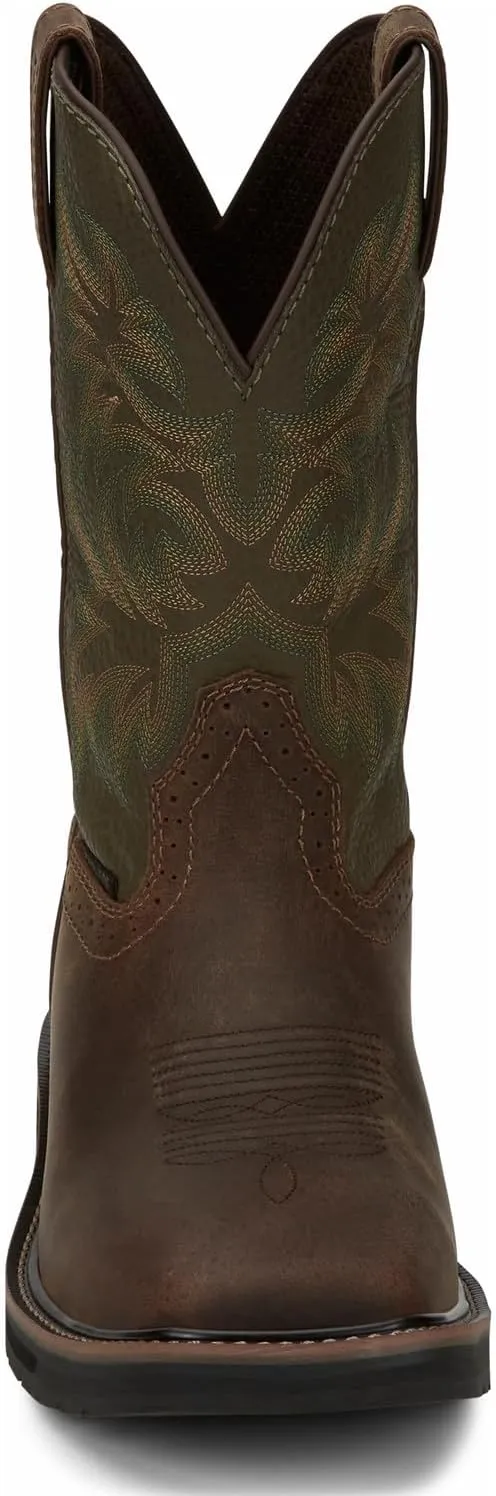 Justin Mens Stampede Driller Steel Toe Boots