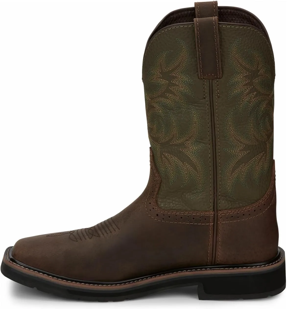 Justin Mens Stampede Driller Steel Toe Boots