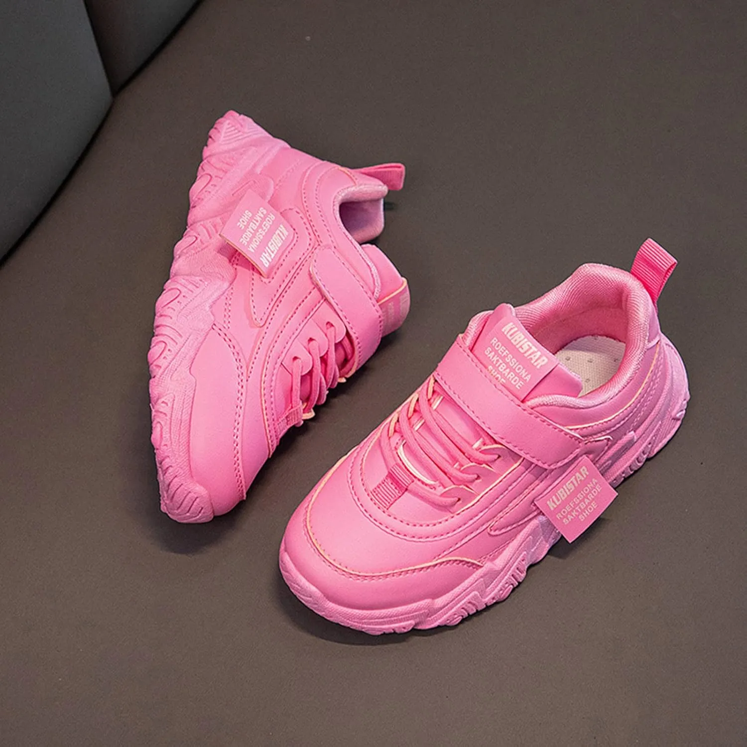 Kid Sneakers Girls Boys Running Walking Sports Adjustable Strap Sneakers Waterproof High Top Lightweight Casual Shoes