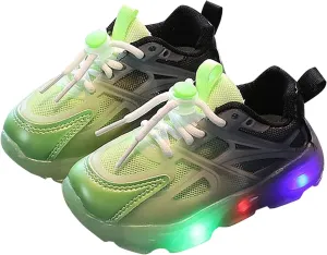 Kids Light Up Shoes Baby Toddler Boys Gradient Color Trainers Luminous Flashing Athletic Running Sport Baby Shoes