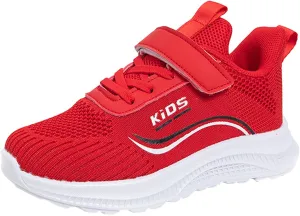 Kids Lightweight Running Shoes Breathable Elastic Adjustable Strap Soft Sole Anti Slip Tennis Shoes for Toddler