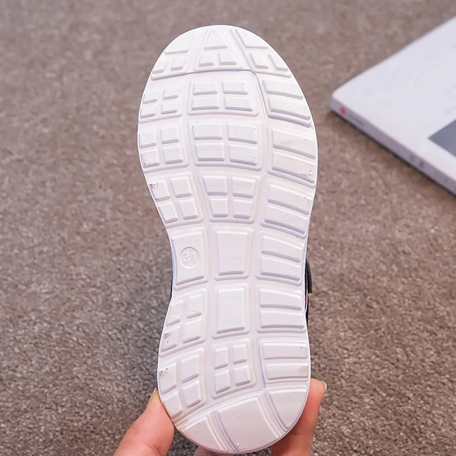 Kids Lightweight Running Shoes Breathable Elastic Adjustable Strap Soft Sole Anti Slip Tennis Shoes for Toddler