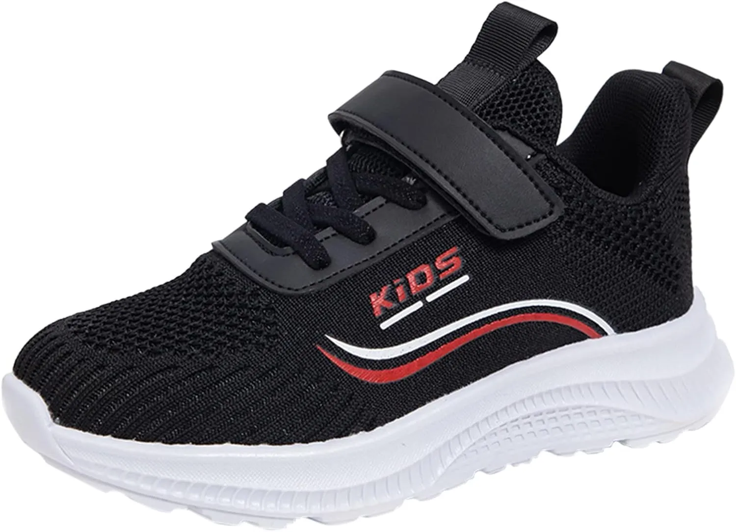 Kids Lightweight Running Shoes Breathable Elastic Adjustable Strap Soft Sole Anti Slip Tennis Shoes for Toddler