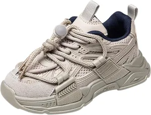 Kids Sneakers Fashion Tennis Shoes Lightweight Comfortable Lace-up Non Slip Breathable Casual Walking Sport Shes Girls