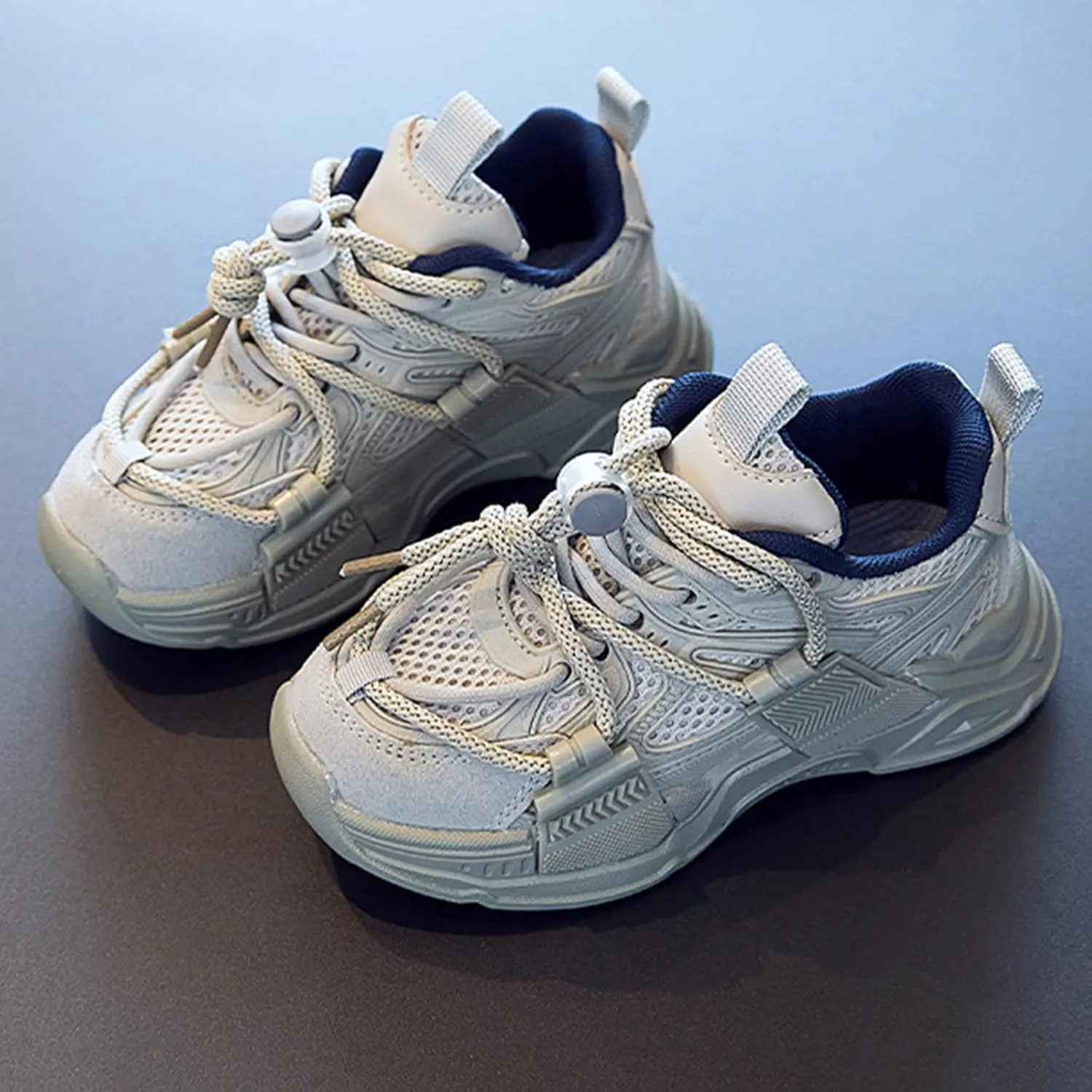 Kids Sneakers Fashion Tennis Shoes Lightweight Comfortable Lace-up Non Slip Breathable Casual Walking Sport Shes Girls