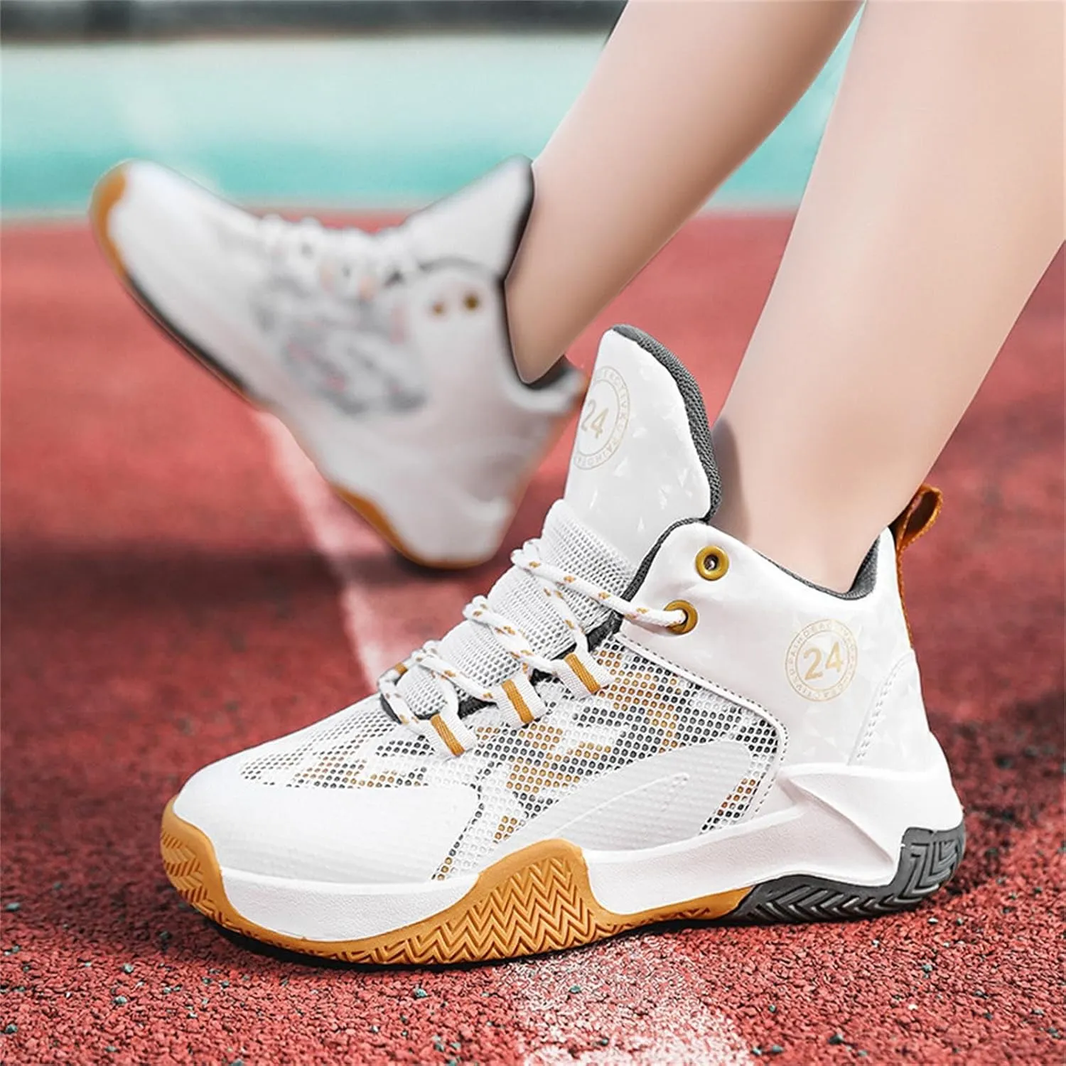 Kids Sport Sneakers Girls Tennis Comfort Running Walking Athletic Lace Mid Ankle Lightweight Casual Shoes for Boys