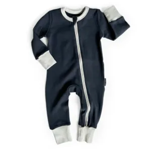 Little Bipsy - 2-Way Zip Romper in Navy