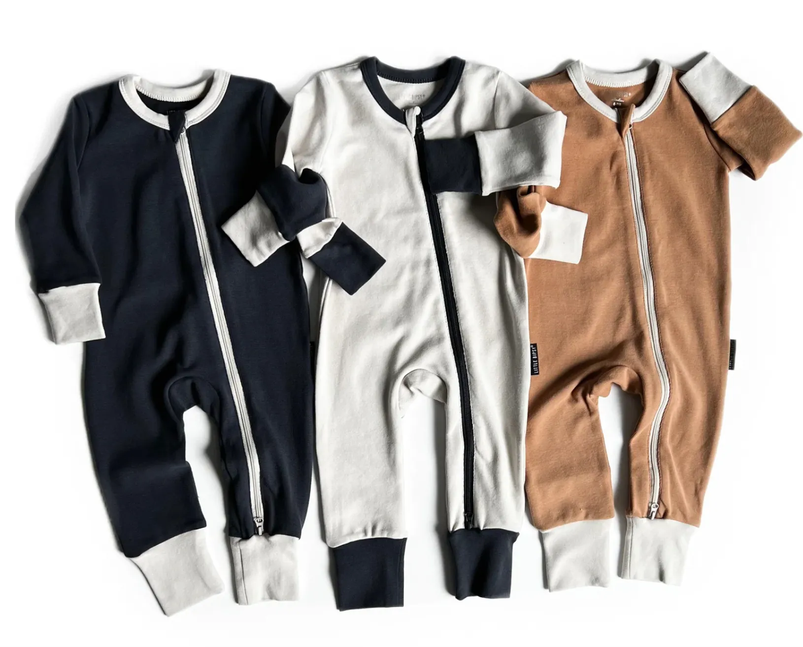 Little Bipsy - 2-Way Zip Romper in Nutmeg