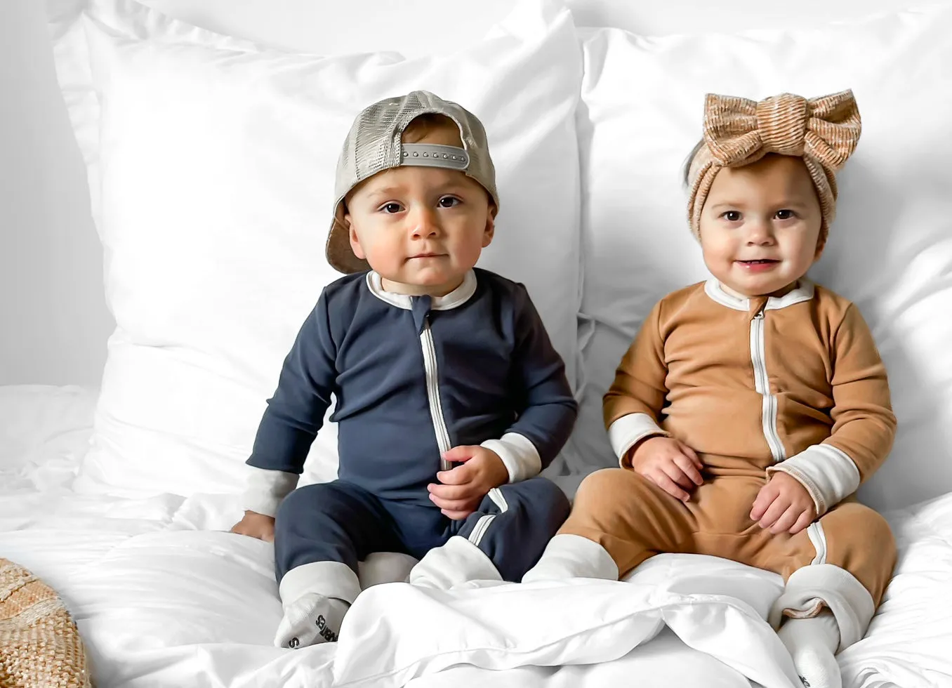 Little Bipsy - 2-Way Zip Romper in Nutmeg