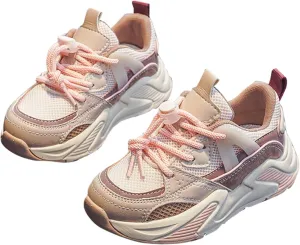 Little Kid Mesh Breathable Sneakers Lightweight Soft Sole Outdoor Shoes for Girls Boys Running Walking Hiking