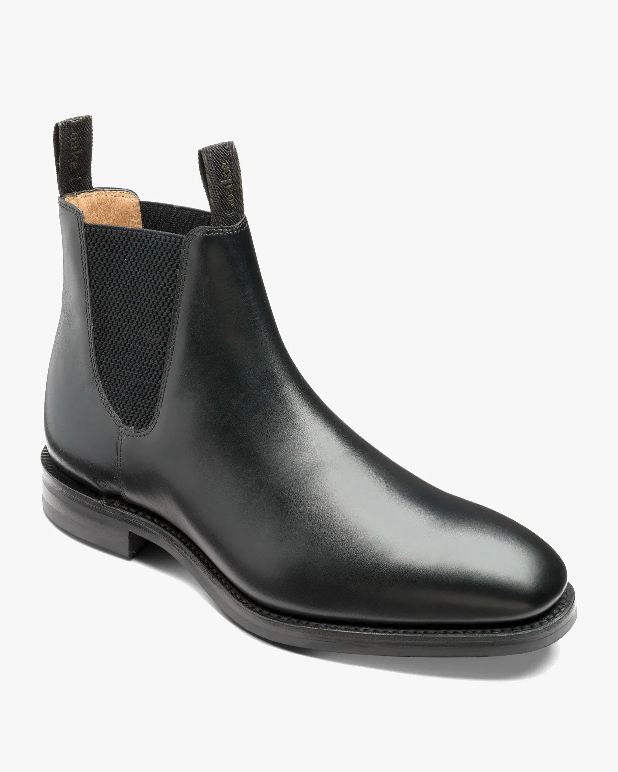 Loake 1880 Classic Chatsworth Chelsea Boot - Black / Dainite Sole