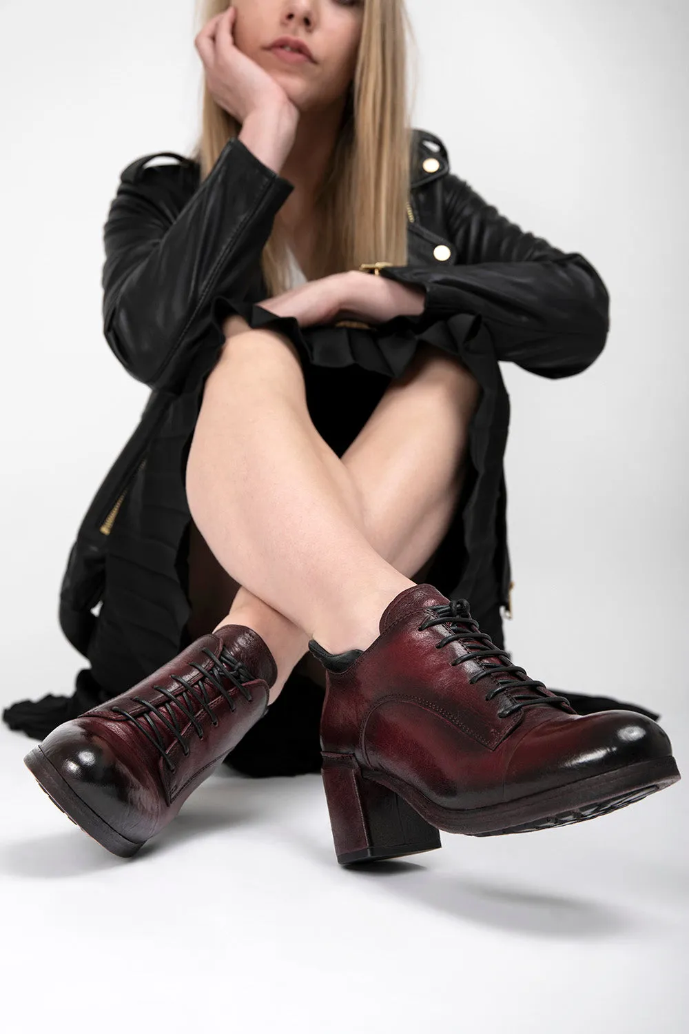 MADISON bordeaux lace up shoes.