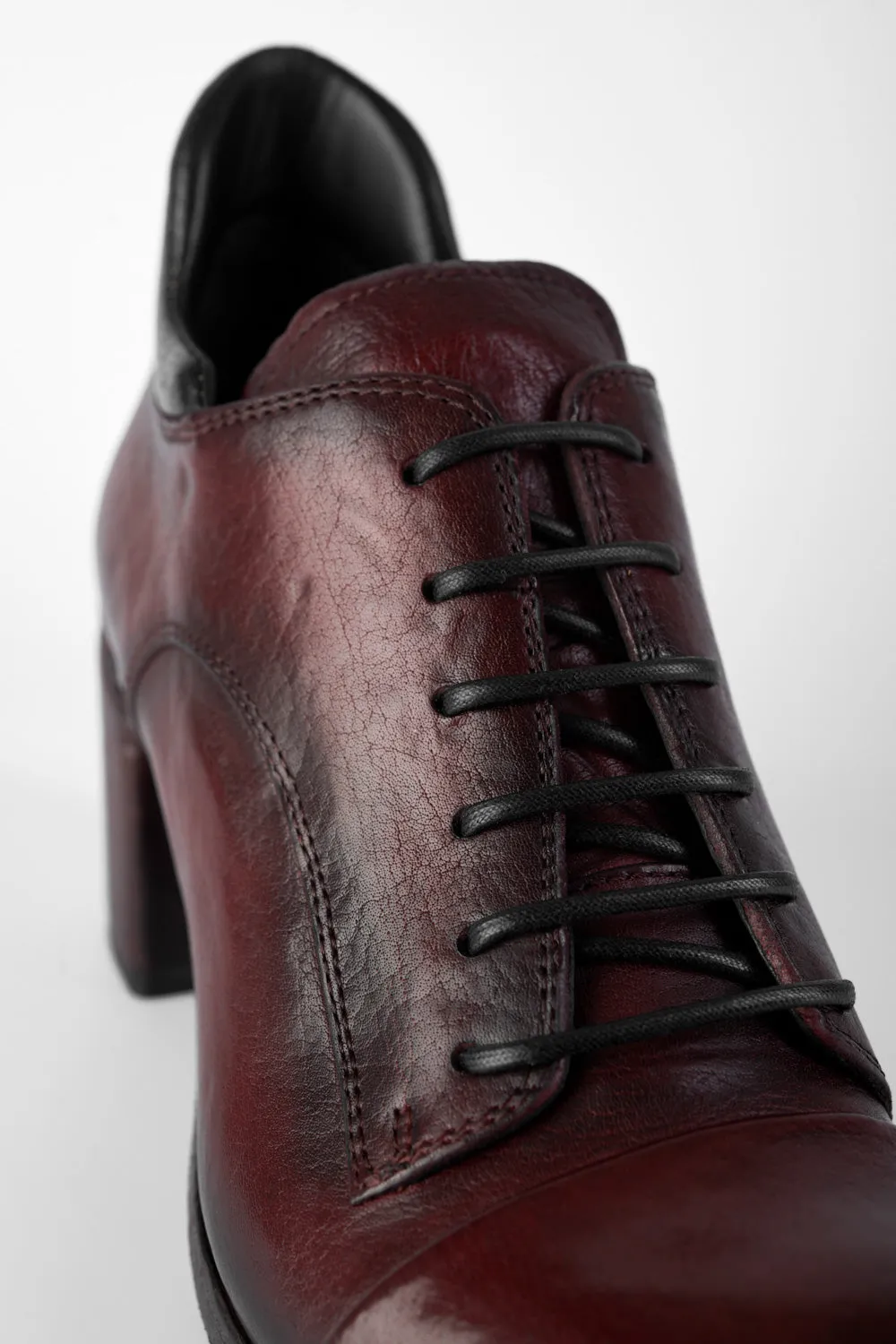 MADISON bordeaux lace up shoes.