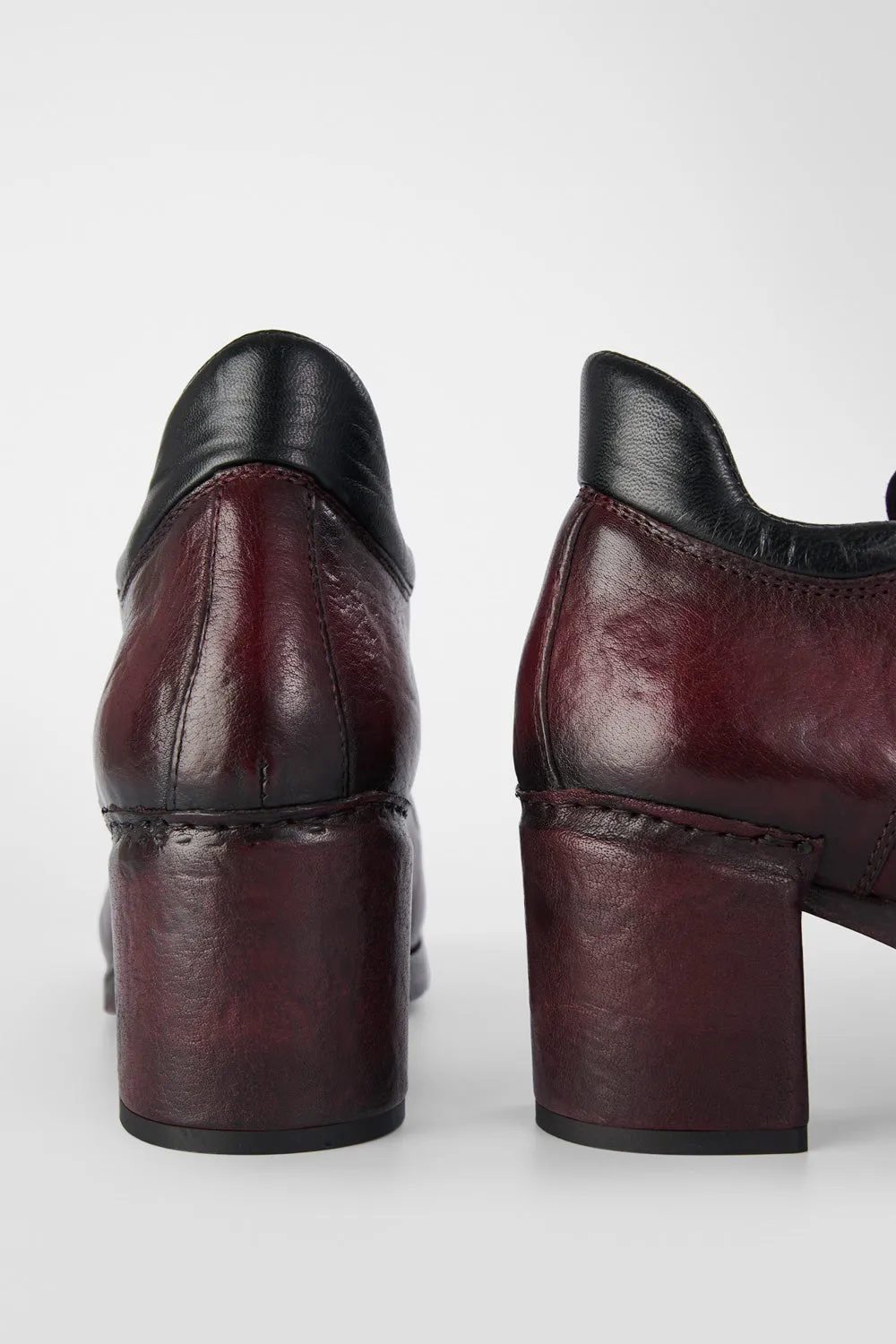 MADISON bordeaux lace up shoes.