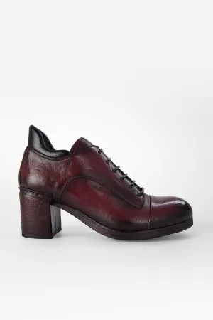 MADISON bordeaux lace up shoes.