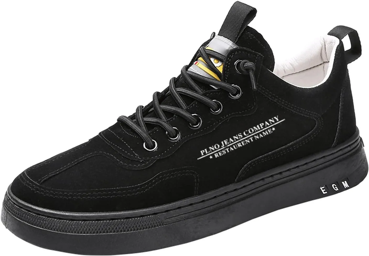 Men's Lace Up Memory Foam Sneakers Breathable Elastic Fly Woven Mesh Sneaker Athletic Fashion Sneakers for Men