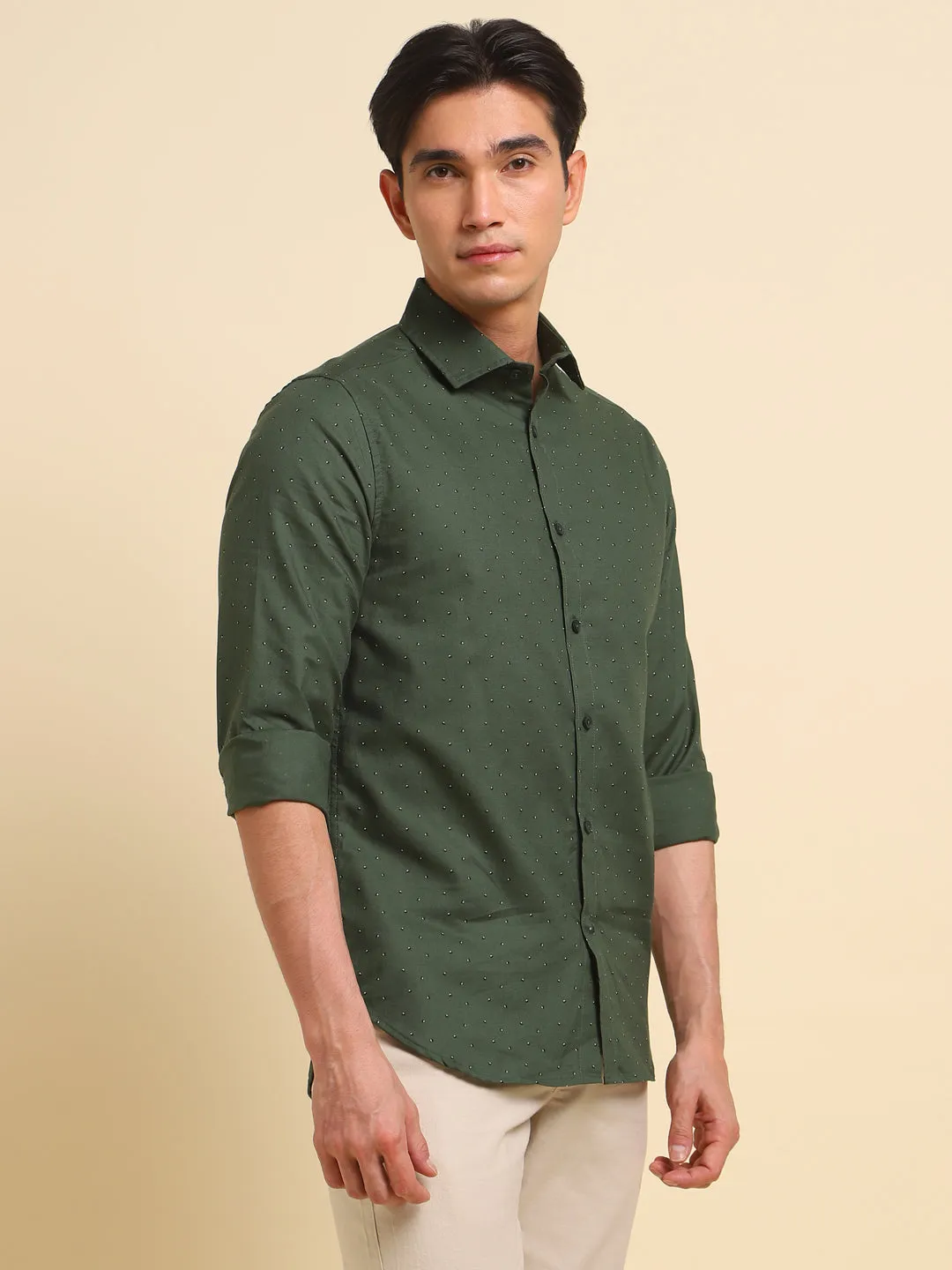 Men's Olive Casual Shirts For Comfortable And Stylish Look For Morning To Evening Look