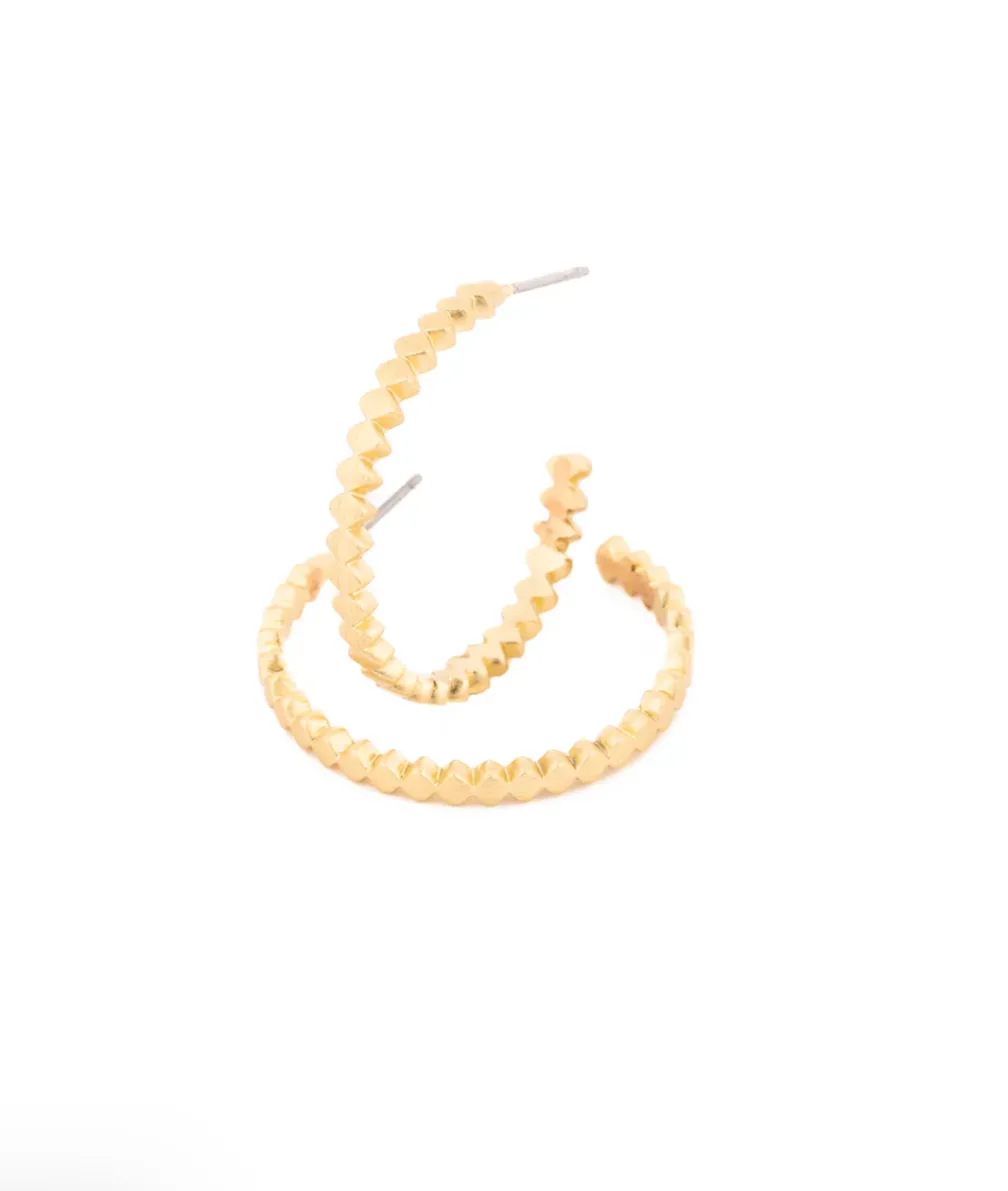 Michelle McDowell Isabella Large Gold Hoop Earrings