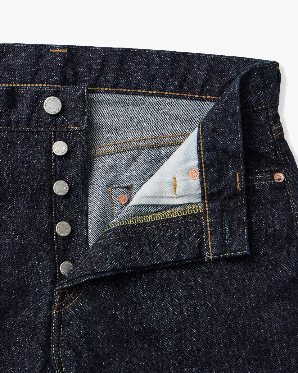Momotaro Jeans #200 Classic Tapered Fit Mens Jeans - 15.7oz Zimbabwe Cotton Selvedge Denim / Button