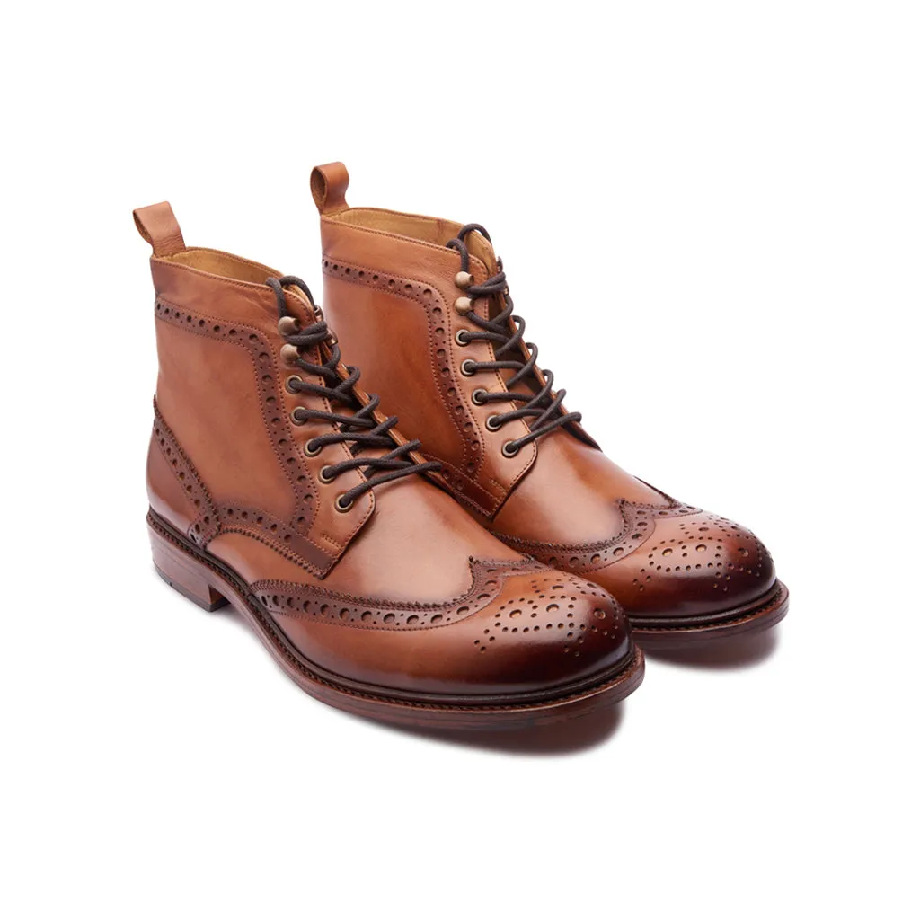 Montero, Wingtip Derby Boot - Cognac | Storm Welt | Classics Collection