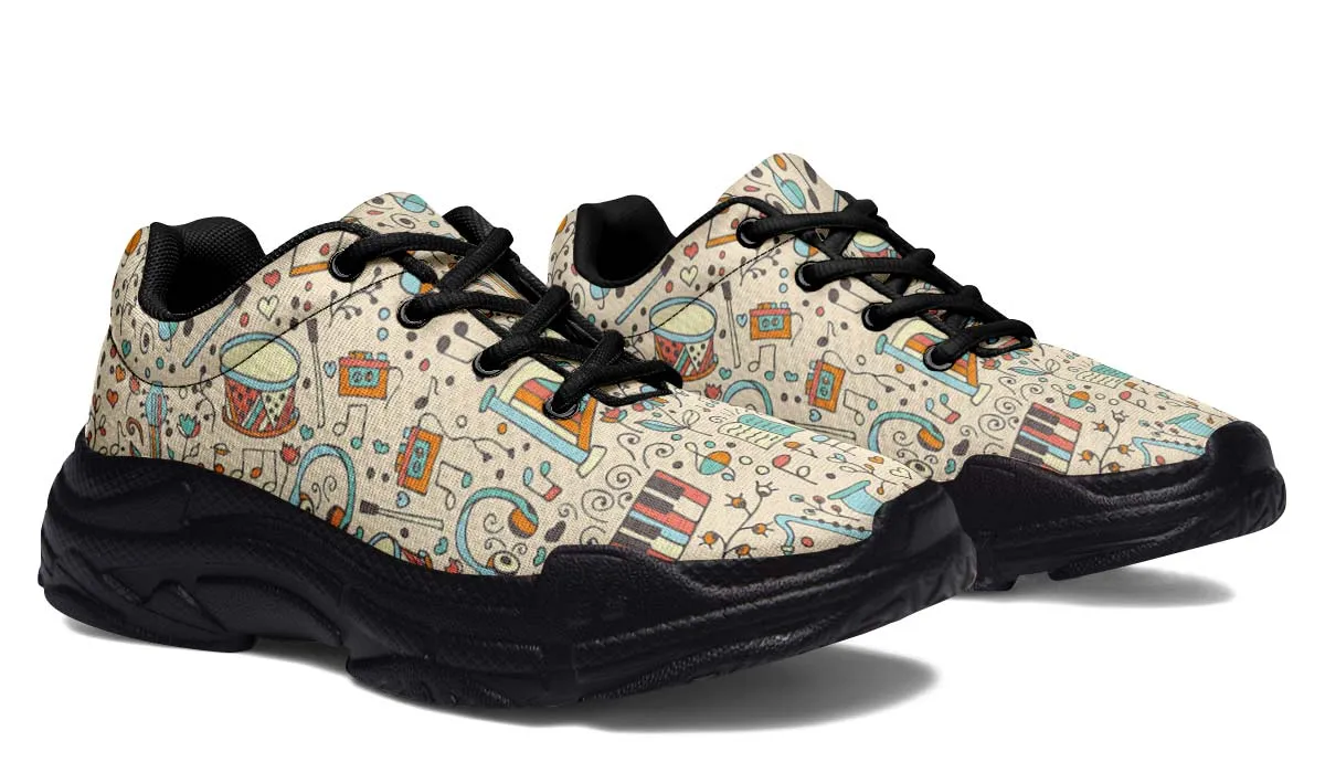 Music Doodle Chunky Sneakers
