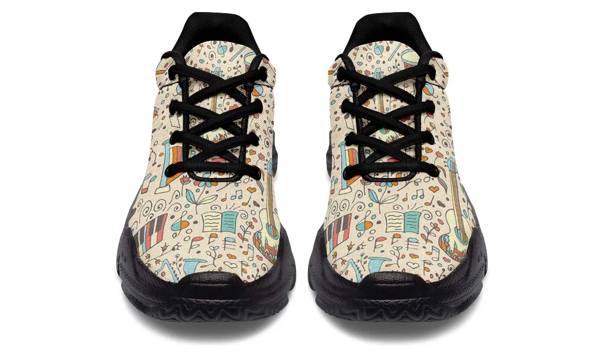 Music Doodle Chunky Sneakers
