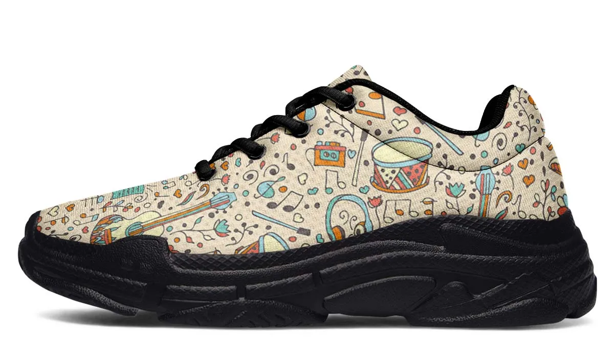 Music Doodle Chunky Sneakers