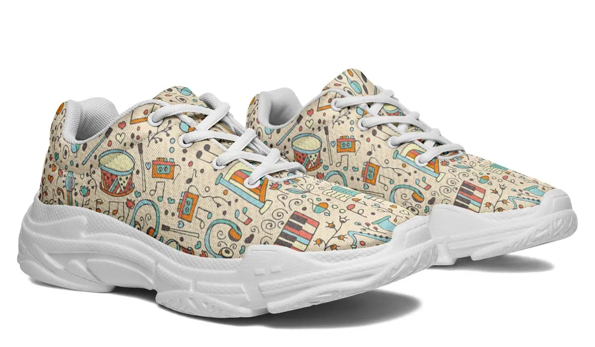Music Doodle Chunky Sneakers