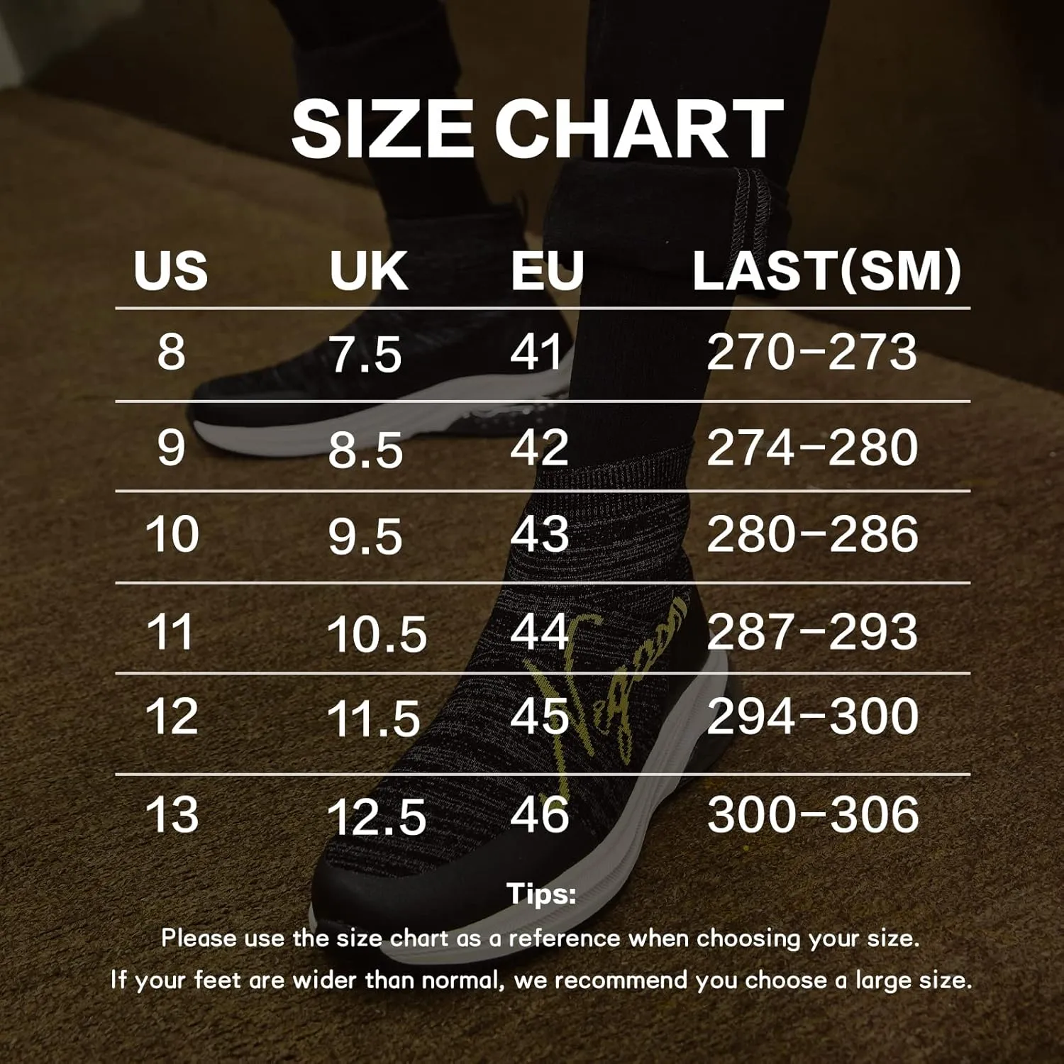 Negash Fashion Sneakers for Men Breathable Sock Shoes for Men Casual Slip On Walking Sneakers Lightweight Running Shoes