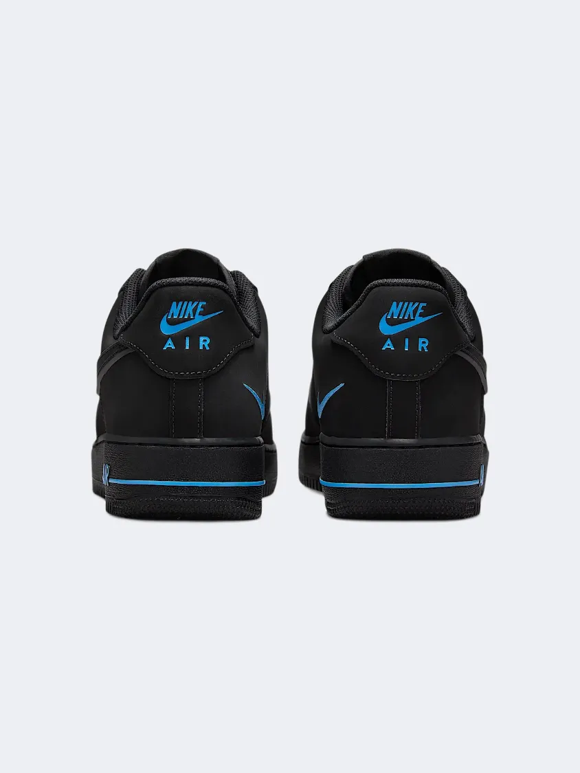 Nike Air Force 1 07 Men Lifestyle Sneakers Black/Blue
