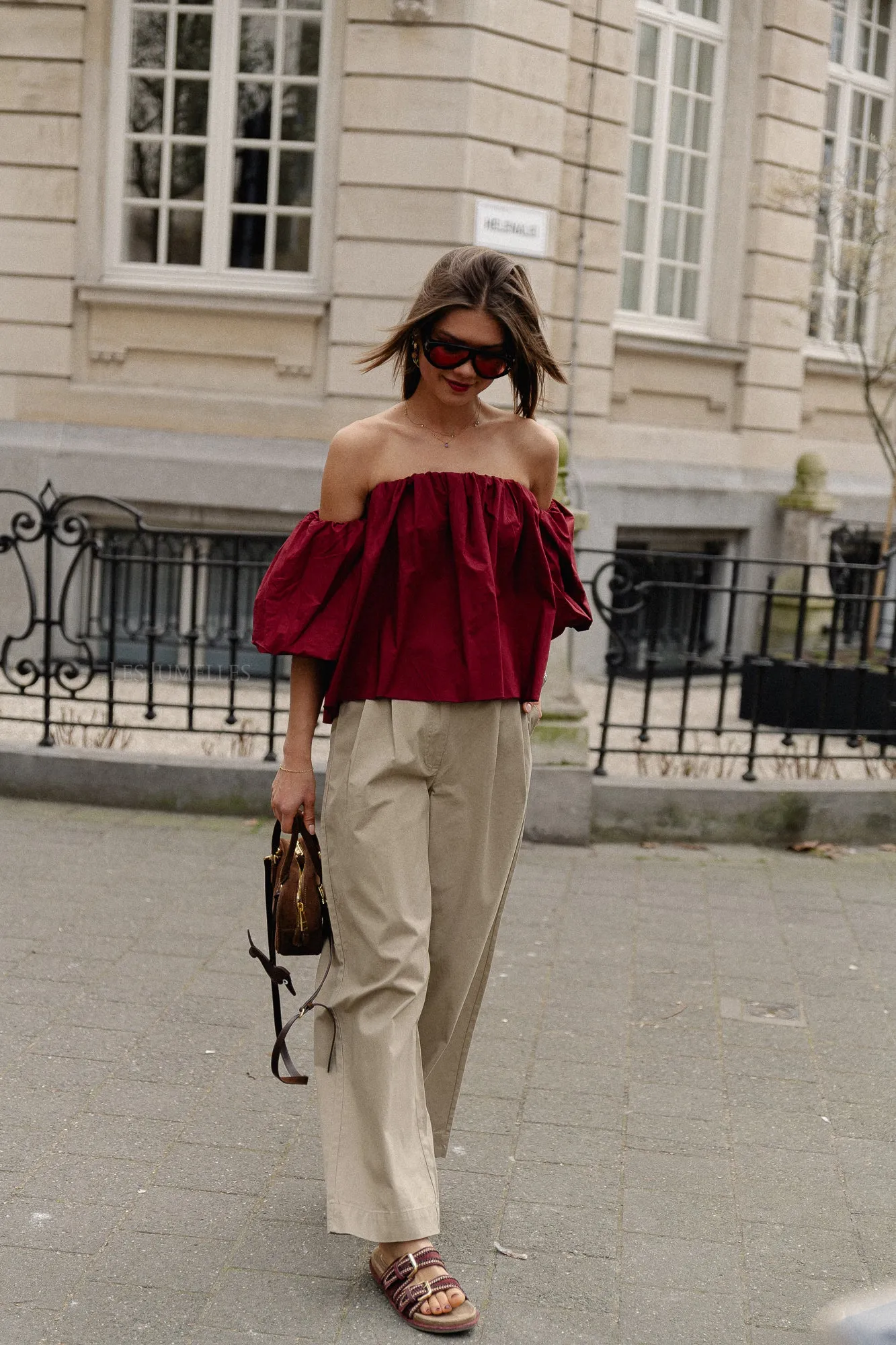 OBJMeilin HW barrel pants twill