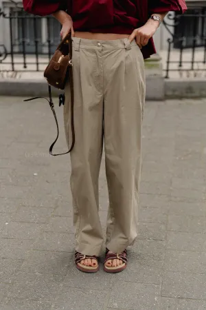 OBJMeilin HW barrel pants twill