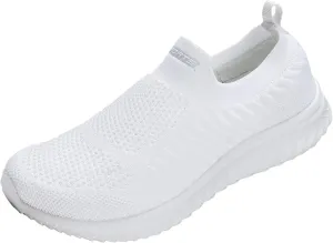 Orthopedic Walking Shoes for Diabetic Women Slip On Sneakers with Arch Support Comfortable Casual Loafers Plantar Fasciitis Foot Heel Pain Relief