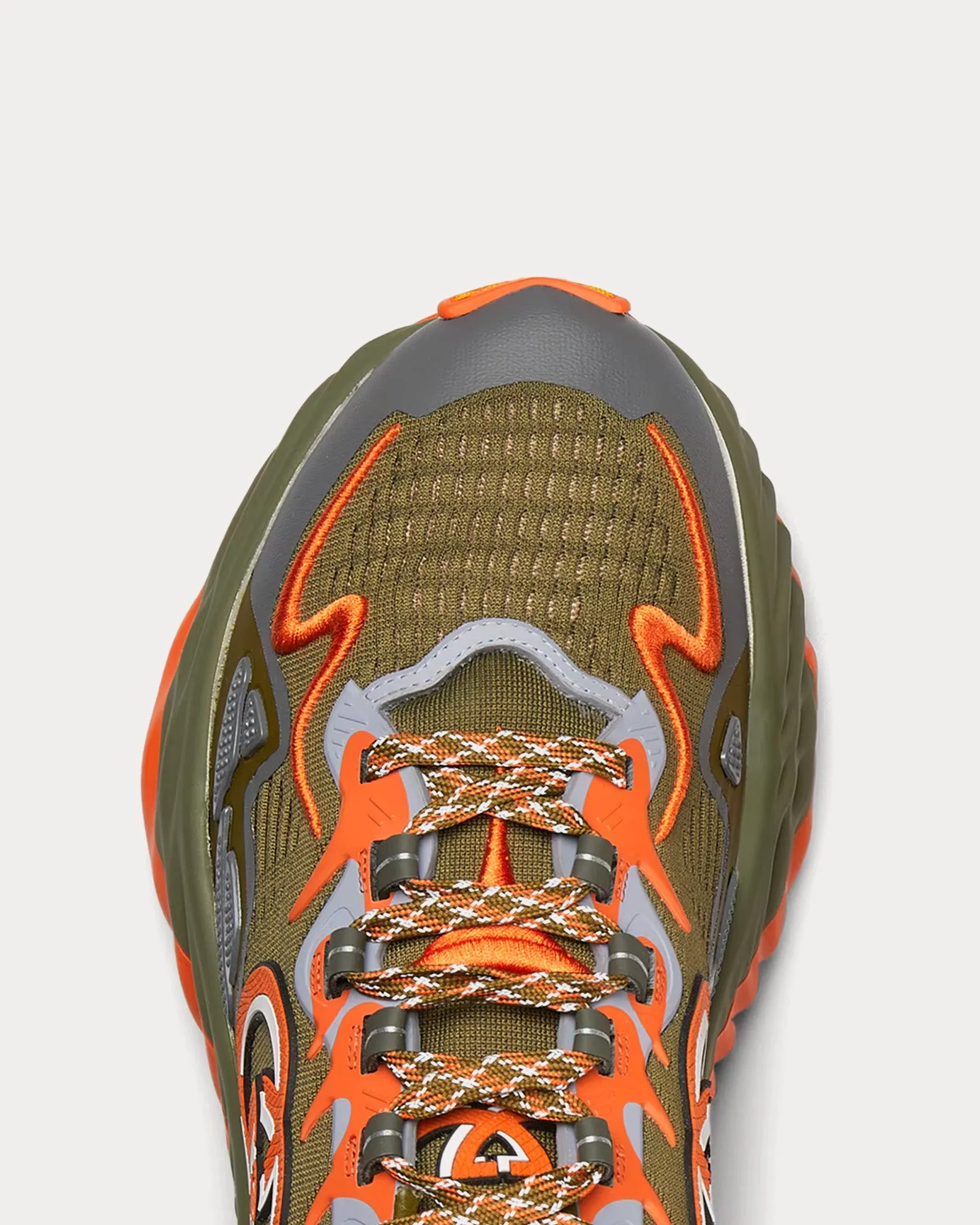 Ripple Mesh Green / Orange Low Top Sneakers