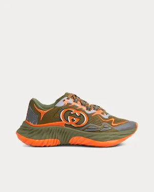 Ripple Mesh Green / Orange Low Top Sneakers