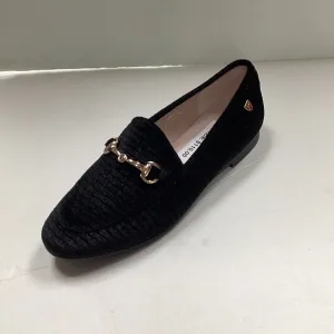SALE FW23 Venettini Rian Black Weave Gold Chain Slip On