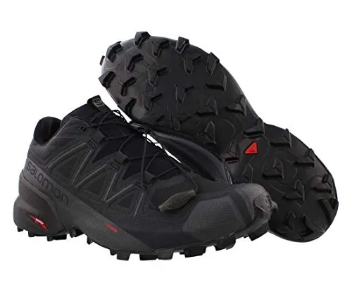 Salomon men's Speedcross 5 Trail Running, Black/Black/Phantom, 10.5 US