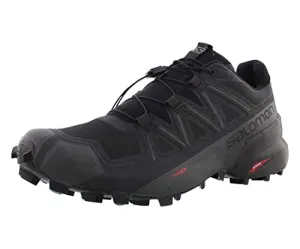 Salomon men's Speedcross 5 Trail Running, Black/Black/Phantom, 10.5 US