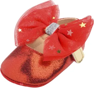 Shoes for Girls Size 9 Toddler Baby Shoes Mary Girls Dress Rubber Flat Sole Bowknot 18 24 Month Baby Shoes