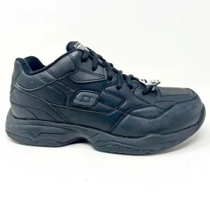 Skechers Slip Resistant Felton Albie Black Womens Relaxed Fit Crew Shoes