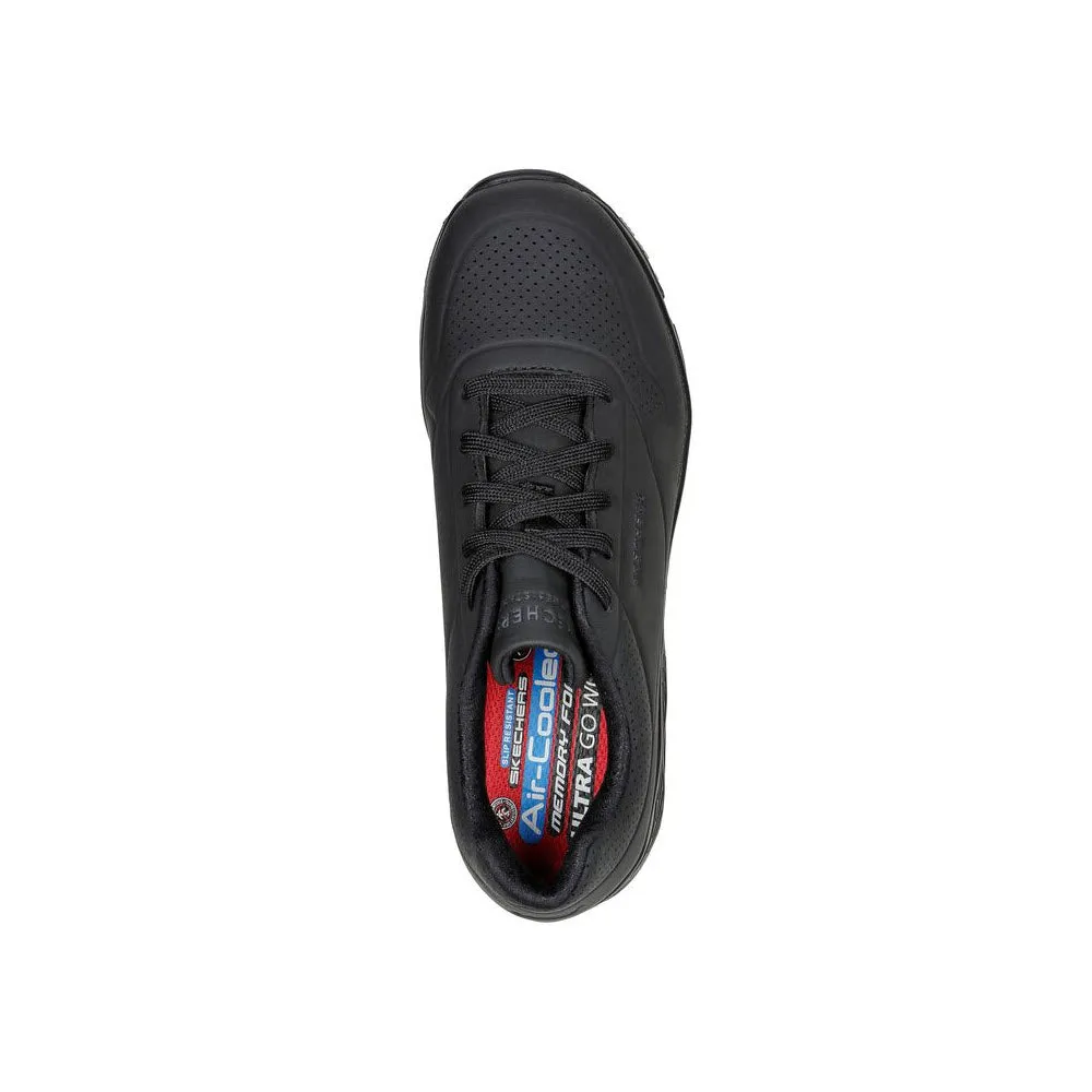 SKECHERS UNO SR DELONEY SAFETY TOE BLACK - WOMENS