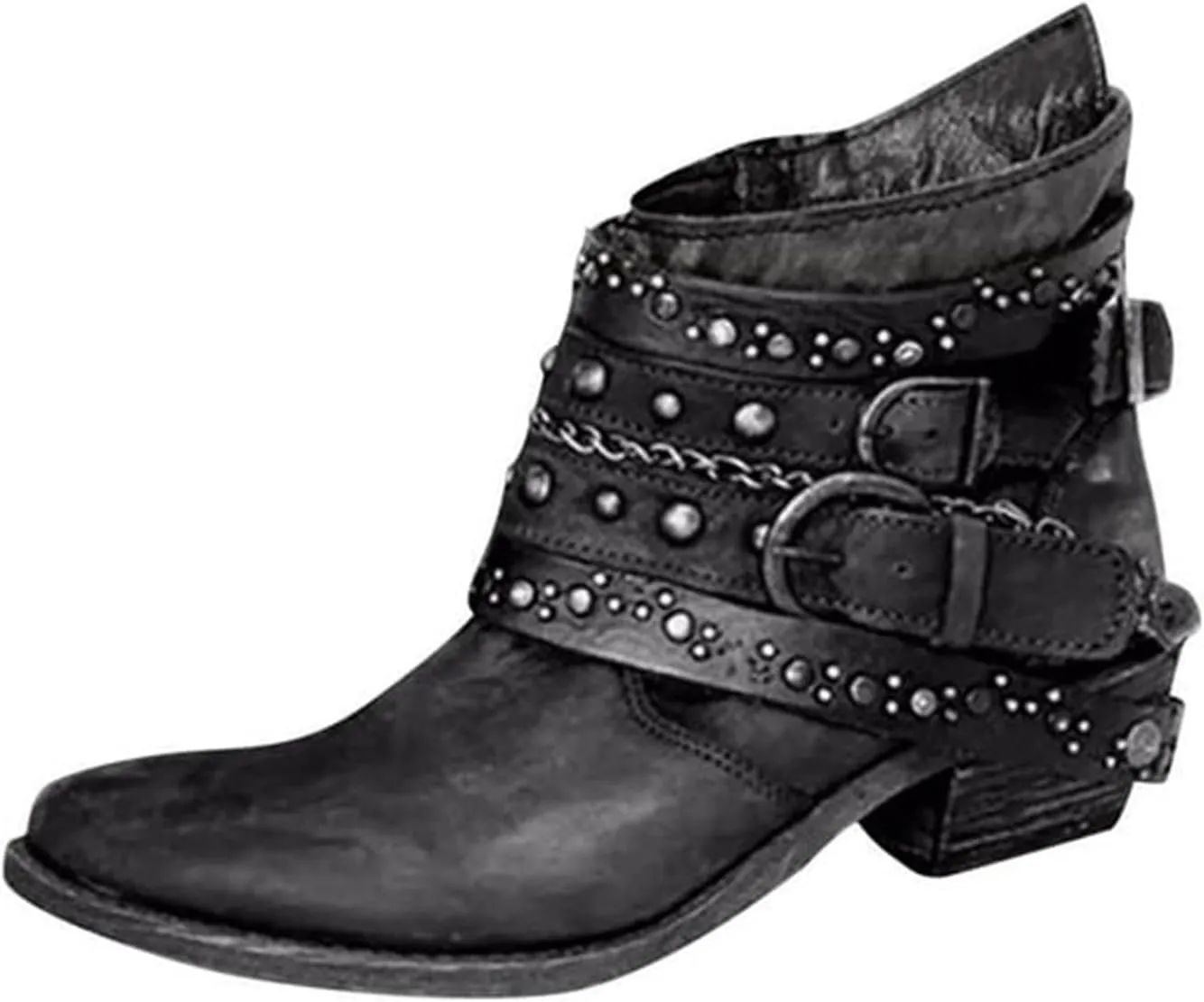 Snow Boots for Women Ankle Comfort Booties for Women Women's Boots Wide Width Boot Shoes for Women Closed Toe Indoor and Outdoor Pump Closed Toe Stacked Heel