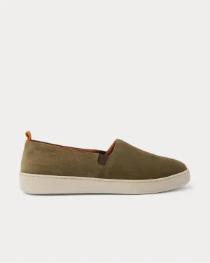 Suede Slip-On  Army green slip on sneakers