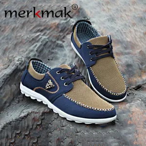 Summer Casual Canvas Men Shoes Breathable Soft Driving Male