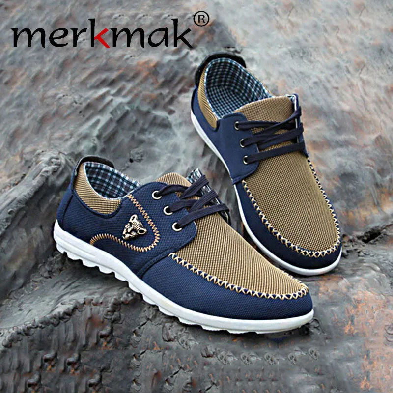 Summer Casual Canvas Men Shoes Breathable Soft Driving Male